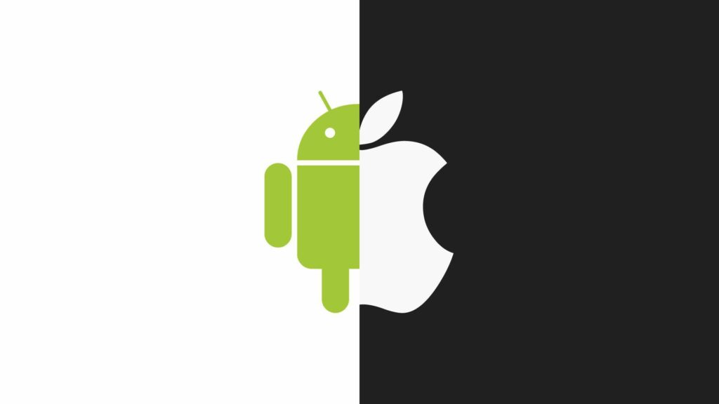 Logos des systèmes d'exploitation iOS et Android
