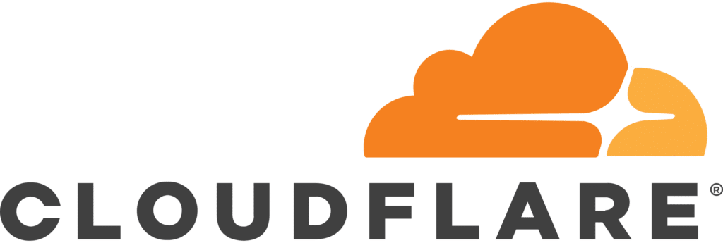 Logo de cloudflare, un des meilleurs serveurs DNS